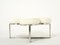 French Brushed Steel and Wool Bouclé Bench Ottoman, 1970s 2