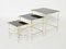French Bamboo Brass Black Top Nesting Tables from Maison Baguès, 1960s, Set of 3 3