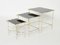 French Bamboo Brass Black Top Nesting Tables from Maison Baguès, 1960s, Set of 3, Image 3