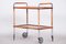 Art Deco Serving Trolley in Walnut and Steel from Thonet, 1930s 5