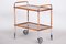 Art Deco Serving Trolley in Walnut and Steel from Thonet, 1930s, Image 4