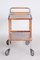 Art Deco Serving Trolley in Walnut and Steel from Thonet, 1930s 11