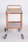 Art Deco Serving Trolley in Walnut and Steel from Thonet, 1930s, Image 11