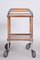 Art Deco Serving Trolley in Walnut and Steel from Thonet, 1930s, Image 12