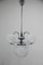 Lámparas de araña Bauhaus cromadas, años 30. Juego de 2, Imagen 3
