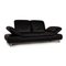 Black Leather Two-Seater Couch 9