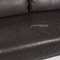 Anthracite Leather Two-Seater Couch by Ewald Schillig 3
