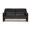 Black Leather Two-Seater Sofa from Leolux 1