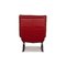 Red Leather Lounger by Willi Schillig 9