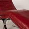 Red Leather Lounger by Willi Schillig 4