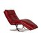 Red Leather Lounger by Willi Schillig 1