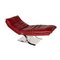 Red Leather Lounger by Willi Schillig 3