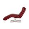 Red Leather Lounger by Willi Schillig 10