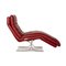 Red Leather Lounger by Willi Schillig 8