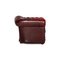 Tudor Dark Red Leather Chesterfield Armchair 7