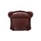 Tudor Dark Red Leather Chesterfield Armchair 8