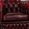 Tudor Dark Red Leather Chesterfield Armchair 3