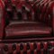 Tudor Dark Red Leather Chesterfield Armchair 3