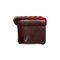 Fauteuil Chesterfield Tudor en Cuir Rouge Foncé 8