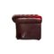 Tudor Dark Red Leather Chesterfield Armchair, Image 8