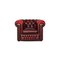 Divano Tudor vintage in pelle rossa scura di Chesterfield, set di 3, Immagine 18