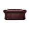 Divano Tudor vintage in pelle rossa scura di Chesterfield, set di 3, Immagine 14