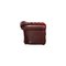 Divano Tudor vintage in pelle rossa scura di Chesterfield, set di 3, Immagine 16