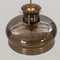 Lámpara colgante vintage de vidrio burbuja y marrón de Carl Fagerlund para Orrefors. Juego de 2, Imagen 3