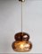 Vintage Pendant Light in Brown and Bubble Glass by Carl Fagerlund for Orrefors, Set of 2 4