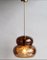 Vintage Pendant Light in Brown and Bubble Glass by Carl Fagerlund for Orrefors, Set of 2, Image 4