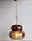 Vintage Pendant Light in Brown and Bubble Glass by Carl Fagerlund for Orrefors, Set of 2, Image 6