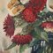 Composition Florale dans un Vase en Verre, 1900s, Italie, Huile sur Toile, Encadrée 5
