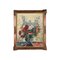 Flower Arrangement in Glass Vase, 1900s, Italy, Oil on Canvas, Framed, Image 1