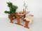 Panca e tavolo da pranzo moderni in pino, Scandinavia, anni '70, set di 2, Immagine 2