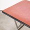 French Red Laminate Dining Table with Aluminium Base, 1960s 5