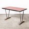 French Red Laminate Dining Table with Aluminium Base, 1960s 1