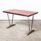 French Red Laminate Dining Table with Aluminium Base, 1960s, Image 1