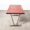 French Red Laminate Dining Table with Aluminium Base, 1960s 8