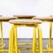 French Industrial Yellow High Stools, 1970s, Set of 6, Image 2