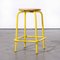 French Industrial Yellow High Stools, 1970s, Set of 6 1