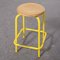 French Industrial Yellow High Stools, 1970s, Set of 6 6