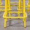 French Industrial Yellow High Stools, 1970s, Set of 6 8