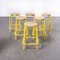 French Industrial Yellow High Stools, 1970s, Set of 6 3