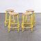 French Industrial Yellow High Stools, 1970s, Set of 4 6