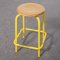 French Industrial Yellow High Stool, 1970s 5