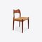 Teak and Paper Cord Dining Chairs by Niels Moller, 1960s, Set of 6 1