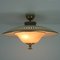 Italienische Mid-Century Einbaulampe aus Messing & Opalglas, 1950er 9