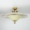 Mid-Century Italian Brass and Opaline Glass Flush Mount, 1950s 10