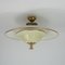 Italienische Mid-Century Einbaulampe aus Messing & Opalglas, 1950er 6