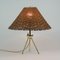 Mid-Century Rattan and Brass Table Lamp, Germany, 1950s 17